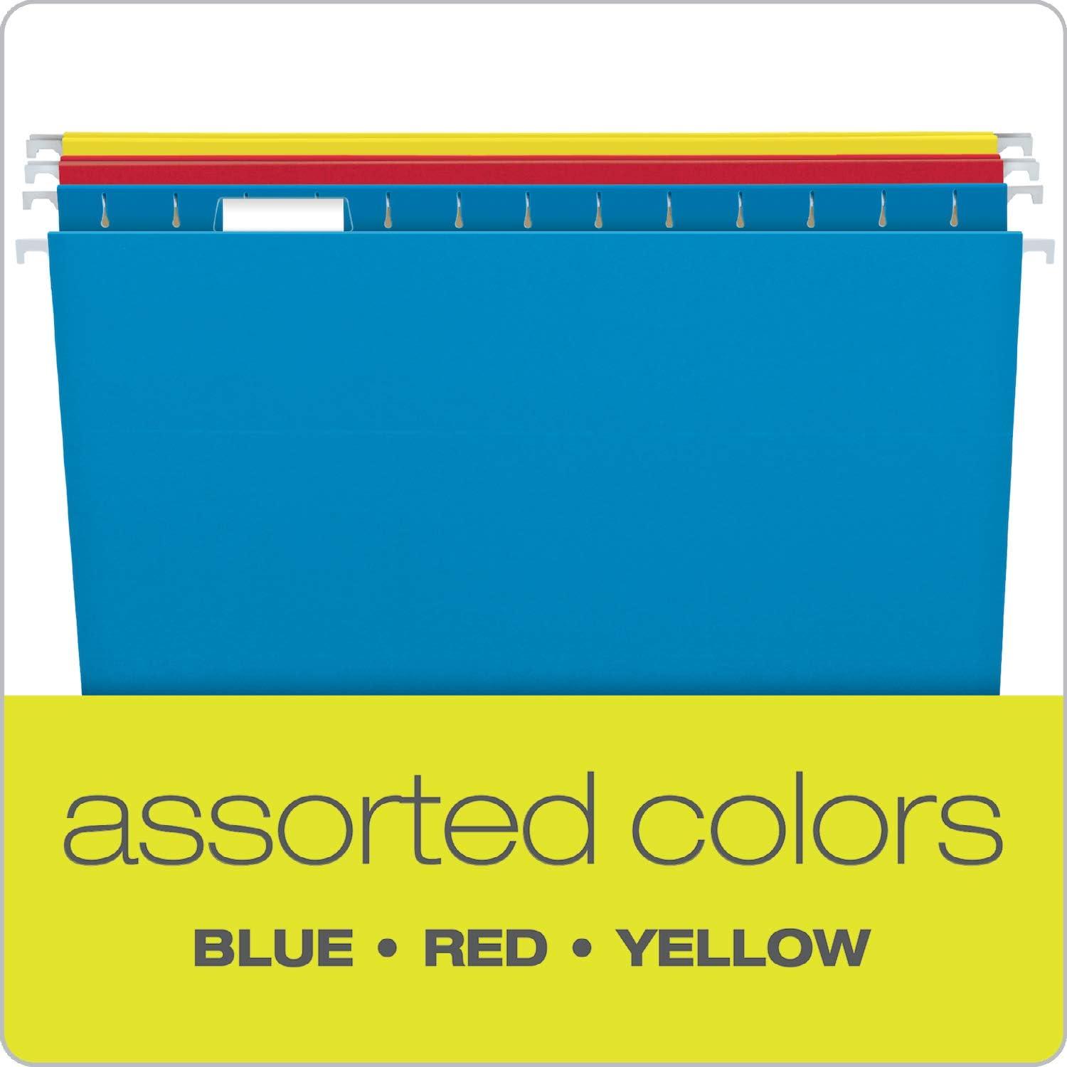 imagePendaflex Recycled Hanging Folders Letter Size Aqua 15 Cut 25BX 81616Assorted Colors