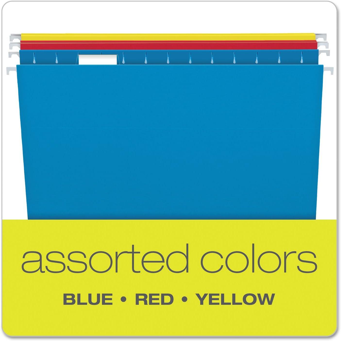 imagePendaflex Recycled Hanging Folders Letter Size Aqua 15 Cut 25BX 81616Assorted Colors