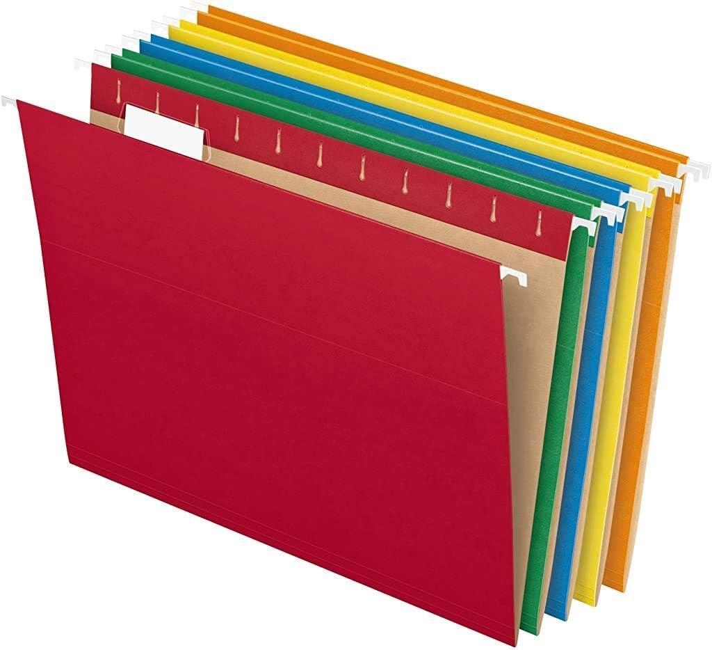 imagePendaflex Recycled Hanging Folders Letter Size Aqua 15 Cut 25BX 81616Assorted Colors