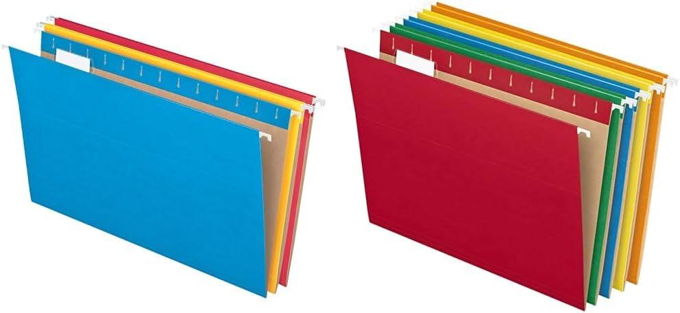 imagePendaflex Recycled Hanging Folders Letter Size Aqua 15 Cut 25BX 81616Assorted Colors