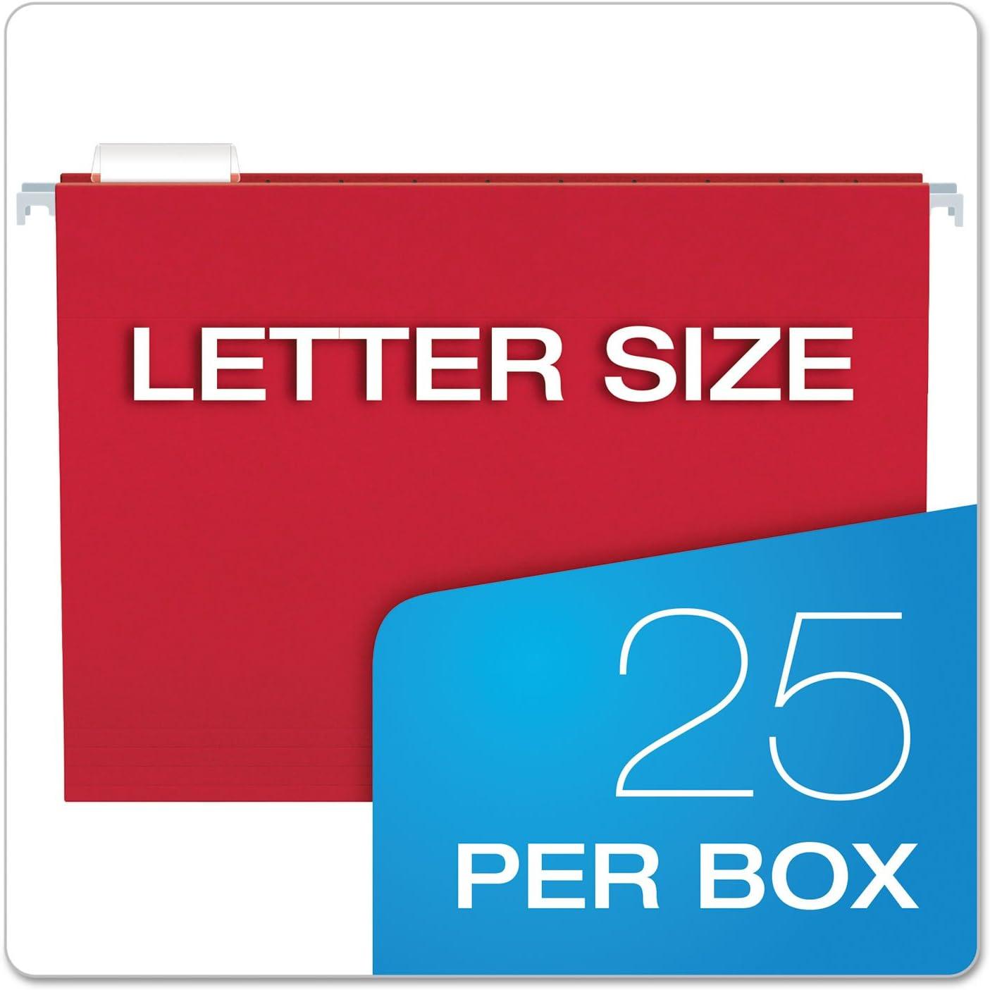 imagePendaflex Recycled Hanging Folders Letter Size Aqua 15 Cut 25BX 81616Assorted Primary Colors