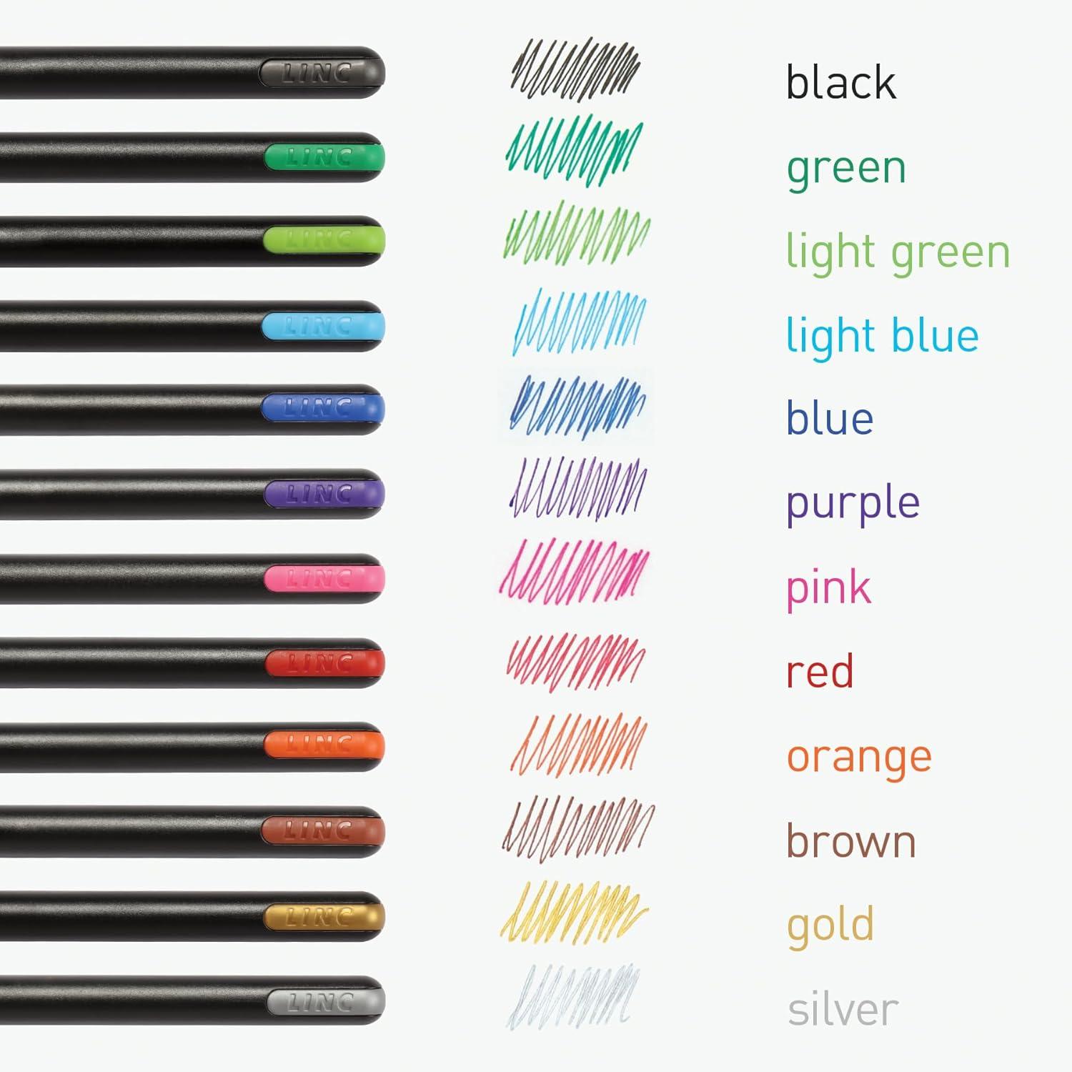 imagePentonic Gel Pens 24 Count Mixed Pack 12 Assorted Color Pens 12 Glitter Pens Medium ampamp Fine Point Smooth Writing For Journaling 1002355Multicolor Gel