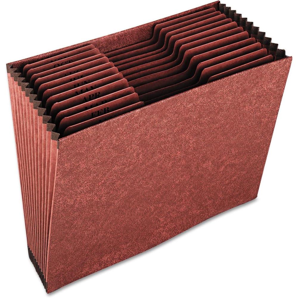 imageGlobeWeis PFXR217MHD Pendaflex HeavyDuty Expanding File Open Top 12 Pockets Monthly Index Letter Size Brown R217MHDLetter