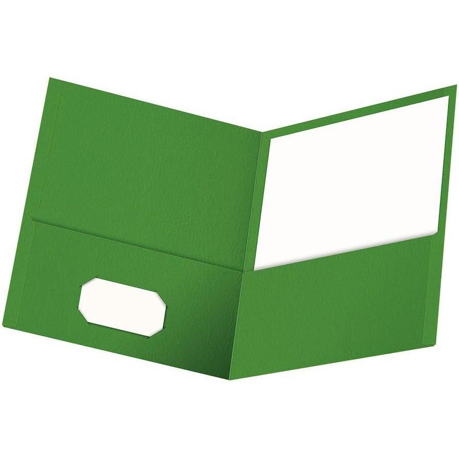 imageOxford TwinPocket Folders Textured Paper Letter Size Royal Blue Holds 100 Sheets Box of 25 57512EEGreen