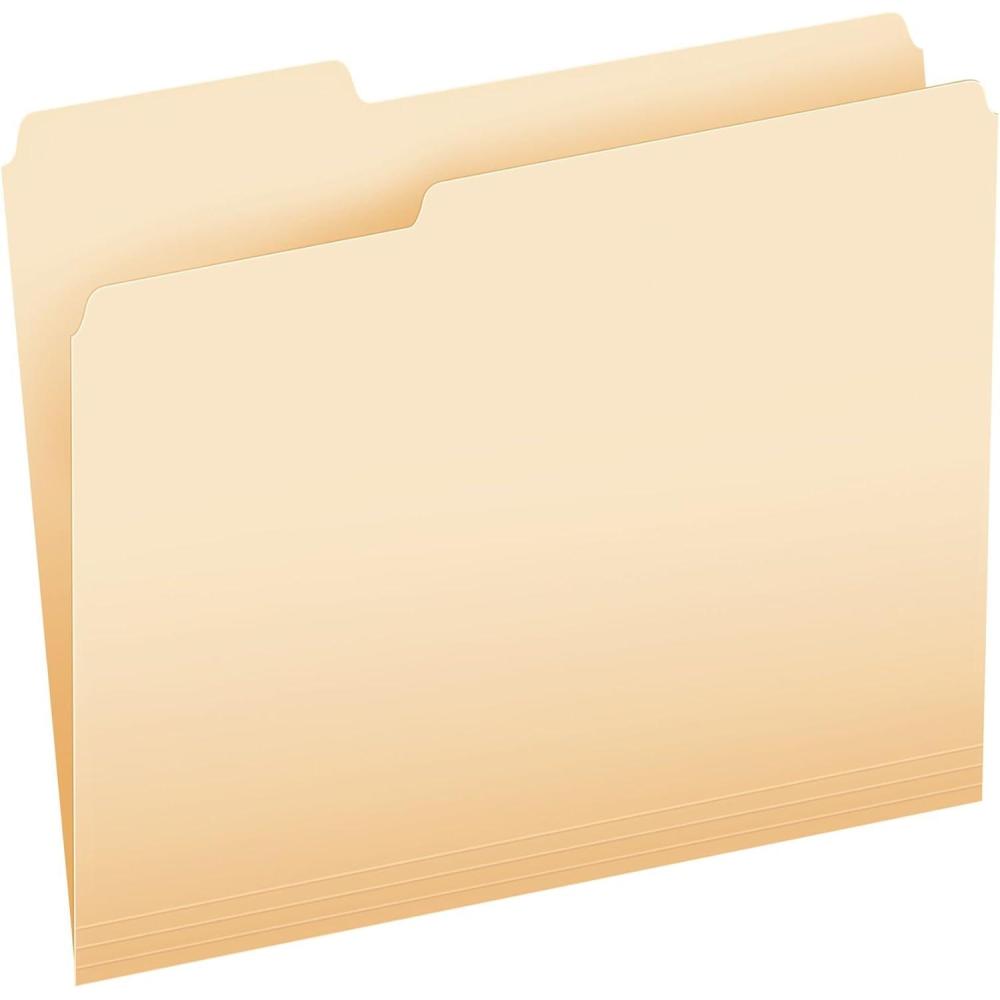 imagePendaflex File Folders Letter Size 812quot x 11quot Classic Manila 13Cut Tabs in Left Right Center Positions 100 Per Box 6521325 Cut  Right