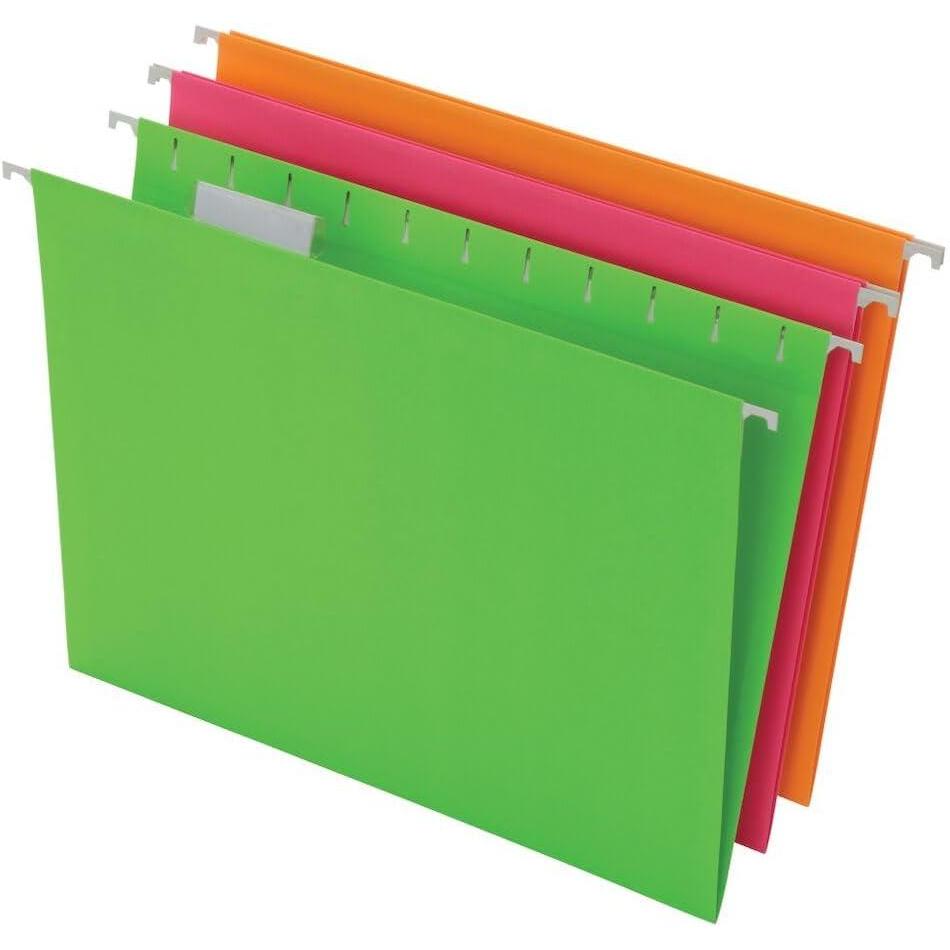 imagePendaflex Glow Hanging File Folders Letter Size Assorted Case Pack of 12 81670Letter