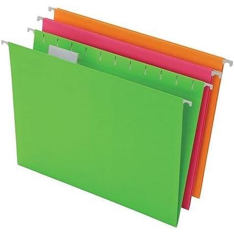 imagePendaflex Glow Hanging File Folders Letter Size Assorted Case Pack of 12 81670Letter Pack of 10