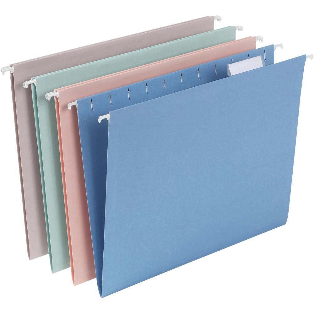 imagePendaflex Hanging File Folders Letter Size Assorted Colors for Home Office Filing Cabinet 15Cut Adjustable Tabs 25 Per Box 81698