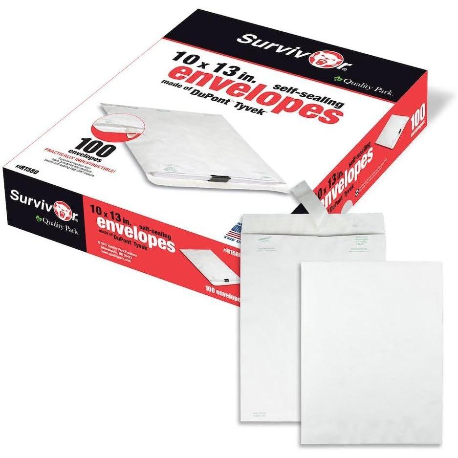 imageQuality Park Survivor R1580 Tyvek Mailer 10 x 13 White Box of 10010 x 13