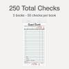 Adams Guest Check Pads, Single Part, Perforated, White, 3-2/5″ x 6-3/4 “, 50 Sheets/Pad, 5 Pads/Pack (525SWMT)(3-2/5 x 6-3/4 Inches)