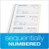 Adams Money and Rent Receipt Book, 2-Part Carbonless, 5-1/4 x 11, Spiral Bound, 200 Sets per Book, 4 Receipts per Page (SC1152)(Smaller pack)