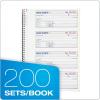 Adams Money and Rent Receipt Book, 2-Part Carbonless, 7-5/8″ x 11″, Spiral Bound, 200 Sets per Book, 4 Receipts per Page (SC1182), White/Canary(Book)