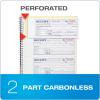 Adams Money and Rent Receipt Book, 2-Part Carbonless, 7-5/8″ x 11″, Spiral Bound, 200 Sets per Book, 4 Receipts per Page (SC1182), White/Canary(Book)