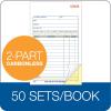 Adams Sales Order Book, 2-Part, Carbonless, White/Canary, 4-3/16 x 7-3/16 Inches, 50 Sets per Book (DC4705)(50 Count (Pack of 2))