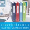 Cardinal 3 Ring Binders, Round Rings, Holds 350 Sheets, ClearVue Presentation View, Non-Stick, Assorted Colors (79550), 1.5 Inch (Pack of 4)