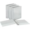Cardinal Economy 3 Ring Binder, 1 Inch, Presentation View, White, Holds 225 Sheets, Nonstick, PVC Free, 4 Pack of Binders (79510)(1.5-Inch)
