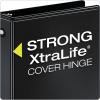 Cardinal Economy 3-Ring Binders, 5/8″ Round Rings, Holds 125 Sheets, ClearVue Presentation View, Non-Stick, Black, Carton of 12 (90602)(Black)
