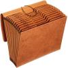Globe Weis /Pendaflex Heavy Duty Expanding File with Flap, 12 Monthly Pockets, 1/3 Cut Tabs, Brown, Letter Size (R117MLHD)(1 Count (Pack of 1))