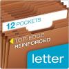 Globe Weis /Pendaflex Heavy Duty Expanding File with Flap, 12 Monthly Pockets, 1/3 Cut Tabs, Brown, Letter Size (R117MLHD)(1 Count (Pack of 1))