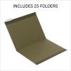 Island Hanging File Folder 1/5 Cut, Letter Size, Standard Green, 25 Count (372 1/5)(File Folder)