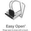 Oxford 3 Ring Binders, 1 inch ONE-Touch Easy Open D Rings, Durable Binders for School and Office, ClearVue, Xtralife Hinge, Non-Stick, PVC-Free, Black, Holds 250 Sheets, 4 PK (79903)(1 Inch)