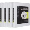 Oxford 3 Ring Binders, Binders for School and Office, 1.5 Inch ONE-Touch Easy Open D Rings, 3-Sided View Binder Covers, Xtralife Hinge, Non-Stick, PVC-Free, White, 375-Sheet Capacity, 4 Pack (79906)(1 Inch)
