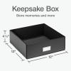 Oxford Keepsake Box, Protective Storage Box, Home and Office Organizer, Photo Storage Box, Souvenir Organizer, Large, 16″ x 12″ x 4 1/4″ (41787)(12″ x 12″ x 4 1/4″)