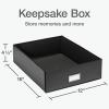 Oxford Keepsake Box, Protective Storage Box, Home and Office Organizer, Photo Storage Box, Souvenir Organizer, Large, 16″ x 12″ x 4 1/4″ (41787)(16″ x 12″ x 4 1/4″)