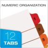 Oxford OneStep Binder Dividers, 12 Tab Numeric Divider Sets, Customizable Table of Contents, Works with 3 Ring Binder, Durable Plastic, Reversible Multicolor Tabs, Numbered 1–12, 3 Sets (89403)(Numbered: 1-12)