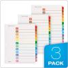 Oxford OneStep Binder Dividers, Dividers for 3 Ring Binder, Monthly Divider Sets, 12 Tabs, Jan-Dec, Customizable Table of Contents, Reversible Multicolor Tabs, 3 Sets (89401)