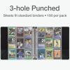 Oxford Poly Trading Card Sheets, Clear Double-Sided Card Sheets, Trading Card Sleeves, Card Sleeves for Binders, 100 PK, 2.5″ x 3.5″ Pockets (78780)