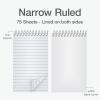 Oxford Spiral Memo Pads, Top Wire Bound, 3 x 5 Inch Pocket Notepad, College Ruled, 6 Assorted Pastel Colors, 75 Sheets, 12 Pack (25093)