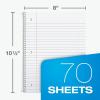 Oxford Spiral Notebook, Bulk Wide Ruled Spiral Notebooks for School, Pastel Colors, 1 Subject School Journal, 70 Wide Ruled Sheets, 8 x 10-1/2 Inch, 6 Pack, Blue Green, Pink, Purple, Yellow (63757)(Wide Rule)