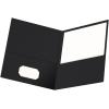 Oxford Twin-Pocket Folders, Textured Paper, Letter Size, Royal Blue, Holds 100 Sheets, Box of 25 (57512EE)(Black)