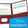 Oxford Twin-Pocket Folders, Textured Paper, Letter Size, Royal Blue, Holds 100 Sheets, Box of 25 (57512EE)(Burgundy)