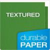 Oxford Twin-Pocket Folders, Textured Paper, Letter Size, Royal Blue, Holds 100 Sheets, Box of 25 (57512EE)(Green)