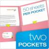 Oxford Twin-Pocket Folders, Textured Paper, Letter Size, Royal Blue, Holds 100 Sheets, Box of 25 (57512EE)(Pink)
