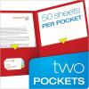 Oxford Twin-Pocket Folders, Textured Paper, Letter Size, Royal Blue, Holds 100 Sheets, Box of 25 (57512EE)(Red)