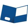 Oxford Twin-Pocket Folders, Textured Paper, Letter Size, Royal Blue, Holds 100 Sheets, Box of 25 (57512EE)(Royal Blue)