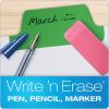 Oxford Write and Erase Binder Dividers, Durable Tabs for 3 Ring Binder, 8 Tab, Write On Tabs, Erasable Dividers, White, Multicolor Tabs, 6 Sets (89991)(8 Tab Write & Erase)