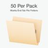 Pendaflex End Tab Fastener File Folder, Manila Folders with Two 2″ Bonded Prong Fasteners, Reinforced Straight Cut Tabs, 50 Per Box (44710)(Letter)
