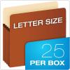 Pendaflex Expanding File Pockets, Letter Size, Redrope, 3.5″ Expansion, Reinforced with DuPont™ Tyvek® Material, Redrope, 25 per Box (1524E-OX)(Letter)
