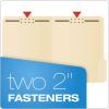 Pendaflex Fastener Folders, 2 Fasteners, Letter Size, Manila, 1/3 Cut Tabs, in Left, Right, Center Positions, 50 Per Box (FM213)(2 Fasteners)