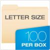 Pendaflex File Folders, Letter Size, 8-1/2″ x 11″, Classic Manila, 1/3-Cut Tabs in Left, Right, Center Positions, 100 Per Box (65213)(1/3 Cut  100 Box)