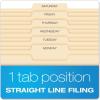 Pendaflex File Folders, Letter Size, 8-1/2″ x 11″, Classic Manila, 1/3-Cut Tabs in Left, Right, Center Positions, 100 Per Box (65213)(1/3 Cut  Pos 2)
