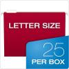 Pendaflex Hanging File Folders, Letter Size, Assorted Colors, 1/5-Cut Adjustable Tabs, 25 Per Box (81663)(Assorted Colors)