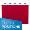 Pendaflex Hanging File Folders, Letter Size, Assorted Colors, 1/5-Cut Adjustable Tabs, 25 Per Box (81663)(Assorted Colors)