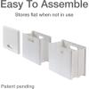 Pendaflex Mobile File Box with Handles, Easy Set Up, Collapse Down and Store Away, 13″ W x 10″ H x 6.5″ D, Holds Letter Size Files, White (126119)(White)