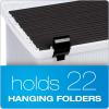 Pendaflex Portable File Box, Frosted White, Hinged Lid with Double Latch Closure(41745AMZ)(File Box)