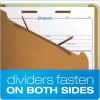 Pendaflex Recycled Classification File Folders, 2 Dividers, 2″ Embedded Fasteners, 2/5 Tab Cut, Letter Size, Light Green, Box of 10 (24076R)(Light Green)